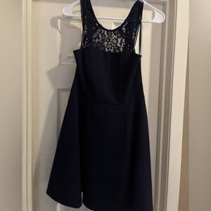 Navy blue sleeveless dress